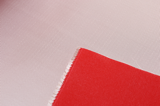 0.45mm Red Silicone Coated Thermal Insulation Fiberglass Fabric 1/3 Twill Weave