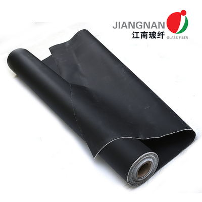 666 C SS Woven Fiberglass Fabric Reinforced With SS Wire With 2-Sides Black Silicone Coating