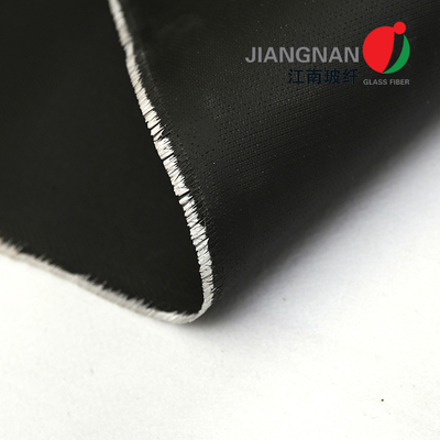 666 C SS Woven Fiberglass Fabric Reinforced With SS Wire With 2-Sides Black Silicone Coating