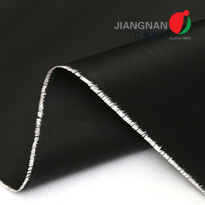 666 C SS Woven Fiberglass Fabric Reinforced With SS Wire With 2-Sides Black Silicone Coating