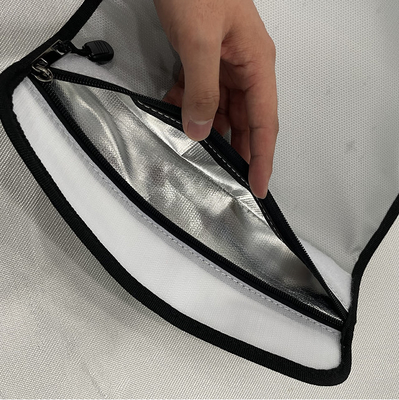 Double Layer Fireproof File Bag Waterproof Home Office Travel Safe Bag With Lock