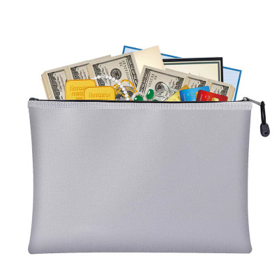 7x11&quot; Fireproof File Bag Non Irritating Fireproof Money Bag Velcro Opening