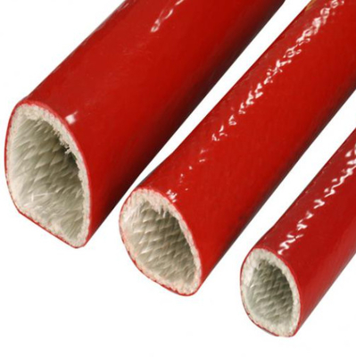 Soft Elastic Silicone Coated Fiberglass Insulation Sleeving High Temperature