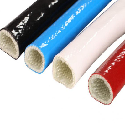 Alkali Free Silicone Rubber Fiberglass Sleeving 4mm Fiberglass Braided Sleeving
