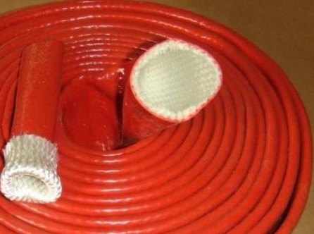 Heat Insulation Silicone Rubber Fiberglass Sleeving Flame Resistance
