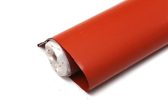 Red Silicone Rubber Coated Fiberglass Fabric With Heat Resistance