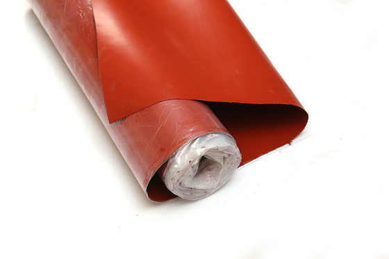 Red Silicone Rubber Coated Fiberglass Fabric With Heat Resistance