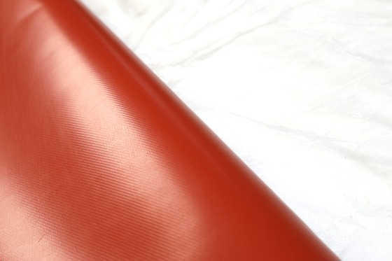 Red Silicone Coated Fiberglass Cloth For Expansion Joint Fireproof Fabric Roll